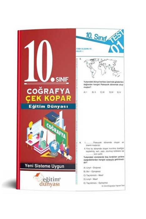 Eğitim Dünyası 2020 10. Sınıf Coğrafya Çek Kopar Yaprak Test Eğitim Dünyası Yayınları