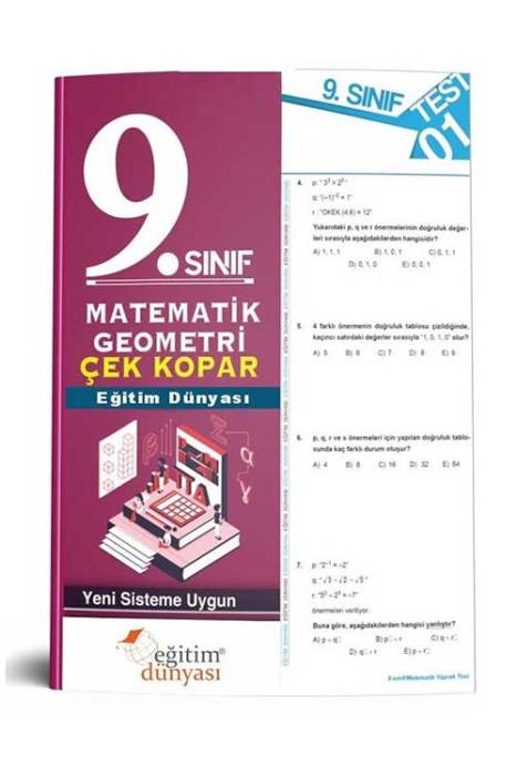 Eğitim Dünyası 2020 9. Sınıf Matematik Geometri Çek Kopar Yaprak Test Eğitim Dünyası Yayınları