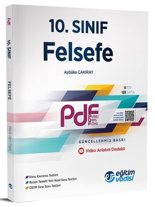 Eğitim Vadisi 10. Sınıf Felsefe PDF Planlı Ders Föyü Konu Anlatımlı Eğitim Vadisi Yayınları