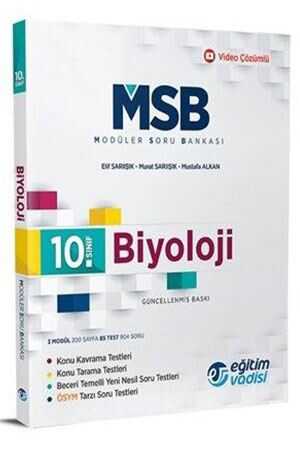 Eğitim Vadisi 10.Sınıf Biyoloji Modüler Soru Bankası Eğitim Vadisi Yayınları