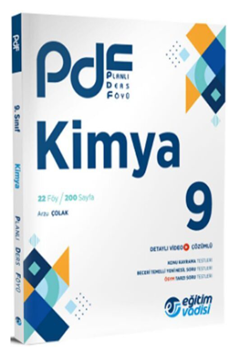 9. Sınıf Kimya PDF Planlı Ders Föyü Eğitim Vadisi Yayınları