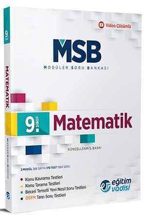 Eğitim Vadisi 9. Sınıf Matematik Modüler Soru Bankası Eğitim Vadisi Yayınları