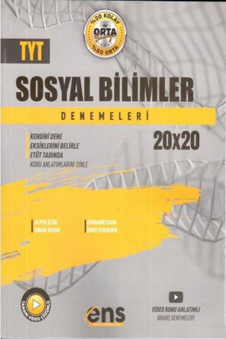 ENS TYT Sosyal Bilimler 20 x 20 Deneme ENS Yayıncılık 