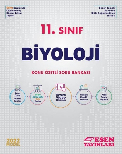 Esen 2022 11. Sınıf Biyoloji Konu Özetli Soru Bankası Esen Yayınları