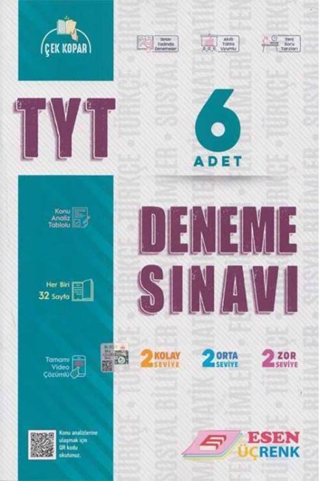 Esen YKS TYT 6 lı Deneme Sınavı Esen Yayınları