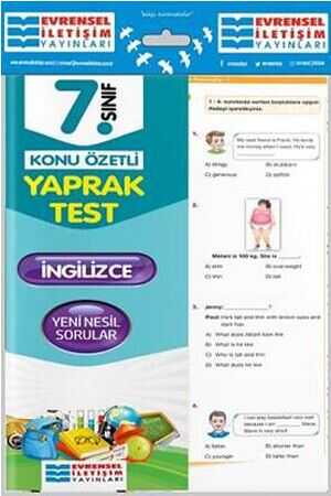 Evrensel 7. Sınıf İngilizce Konu Özetli Yaprak Test Evrensel İletişim Yayınları