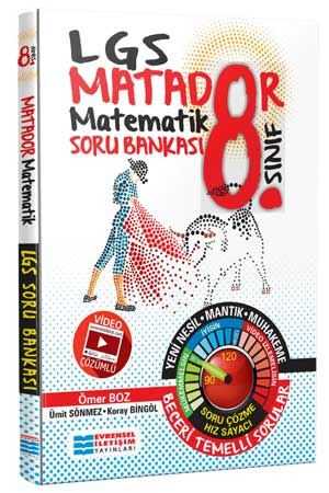 Evrensel 8.Sınıf Matematik Matador Video Çözümlü Soru Bankası Evrensel İletişim Yayınları