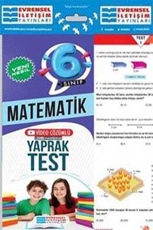 Evrensel İletişim 6. Sınıf Matematik Yeni Nesil Video Çözümlü Yaprak Test Evrensel İletişim Yayınları