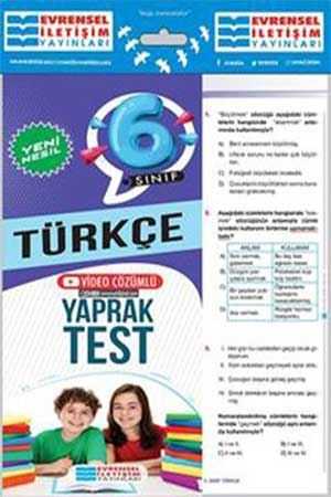 Evrensel İletişim 6. Sınıf Türkçe Yeni Nesil Video Çözümlü Yaprak Test Evrensel İletişim Yayınları