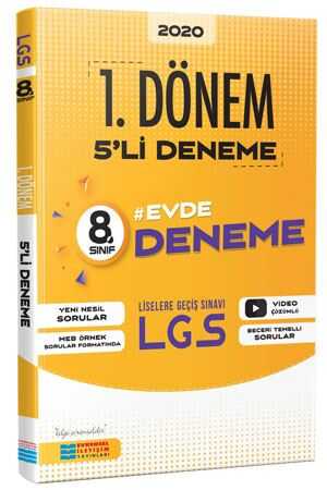 Evrensel İletişim LGS 1. Dönem 5 li Video Çözümlü Deneme Sınavı Evrensel İletişim Yayınları