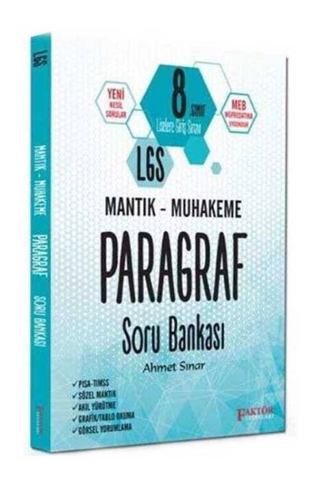 Faktör 8.Sınıf LGS Mantık Muhakeme Paragraf Soru Bankası Faktör Yayınları