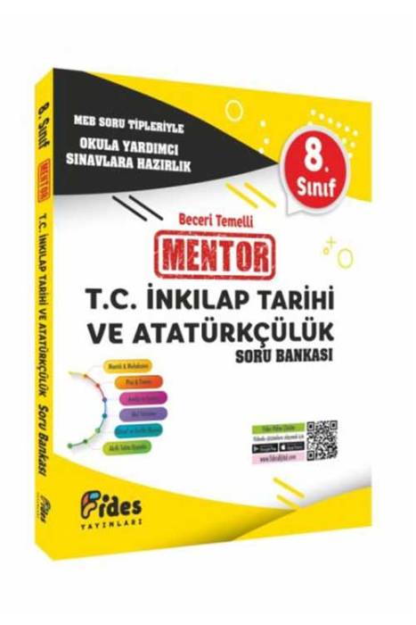 Fides 8. Sınıf Mentor T.C. İnkılap Tarihi ve Atatürkçülük Soru Bankası Fides Yayınları