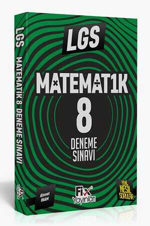 Fix 2020 8. Sınıf LGS Matematik 8 Denemeleri Fix Yayınları