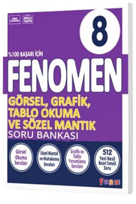 8. Sınıf Fenomen Görsel ve Grafik Okuma Soru Bankası Fenomen Yayınları