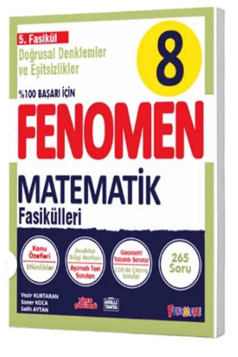 8. Sınıf Matematik Fenomen Doğrusal ve Eşitsizlikler 5. Fasikül Fenomen Yayınları