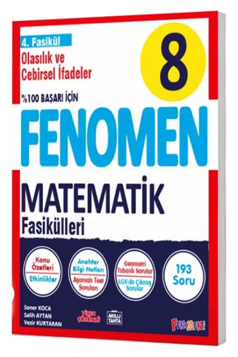 8. Sınıf Matematik Fenomen Olasılık ve Cebirsel İfadeler 4. Fasikül Fenomen Yayınları