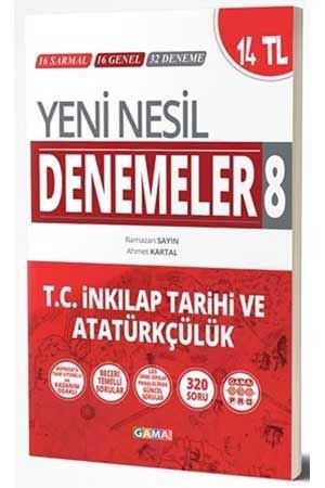 Gama 8. Sınıf T.C. İnkılap Tarihi ve Atatürkçülük Yeni Nesil Deneme Gama Yayınları