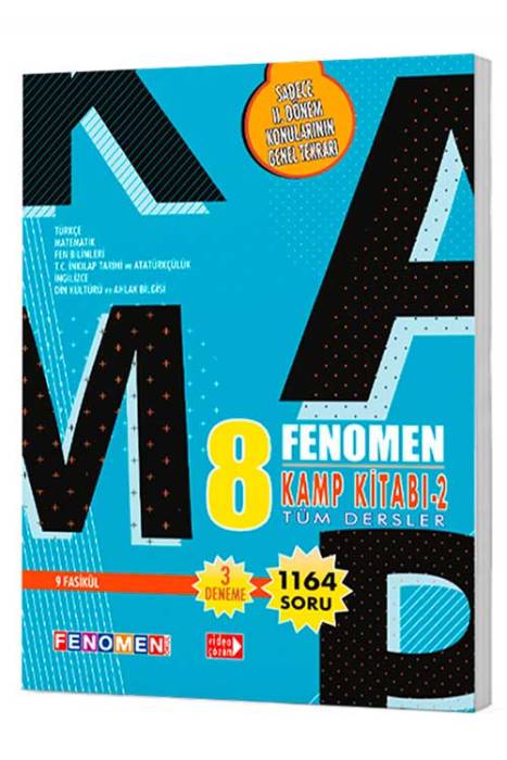 8. Sınıf Tüm Dersler 2. Dönem Fenomen Kamp Kitabı 2 Soru Bankası Fenomen Yayınları