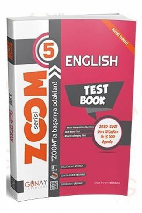 Günay 5. Sınıf Zoom Serisi İngilizce Soru Bankası Günay Yayınları