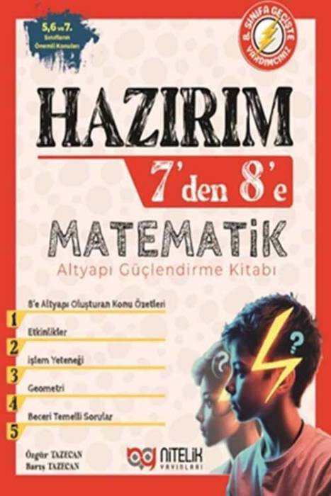 Hazırım 7 den 8 e Matematik Alt Yapı Güçlendirme Kitabı Nitelik Yayınları