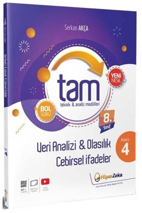 Hiper Zeka 8. Sınıf Matematik TAM Teknik Analiz Modülleri 4 Veri Analizi Olasılık Özdeşlikler ve Çarpanlar