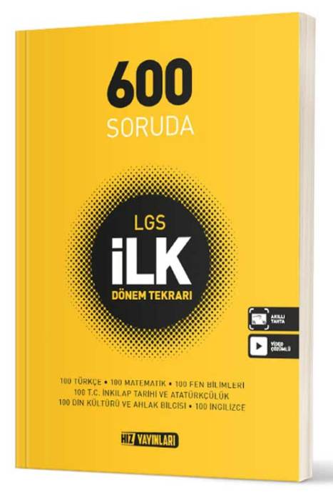 Hız 600 Soruda LGS İlk Dönem Tekrarı Hız Yayınları