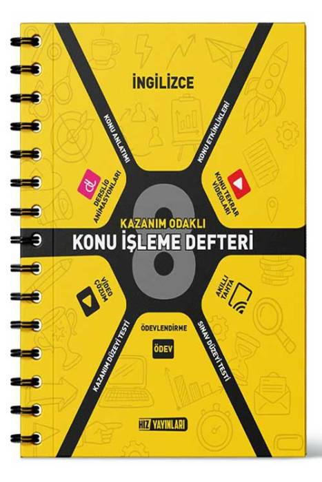 8. Sınıf İngilizce Konu İşleme Defteri Hız Yayınları