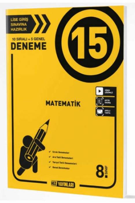 Hız 8. Sınıf Matematik 15 Deneme Hız Yayınları