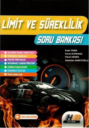 Hız ve Renk Limit ve Süreklilik Soru Bankası Hız ve Renk Yayınları