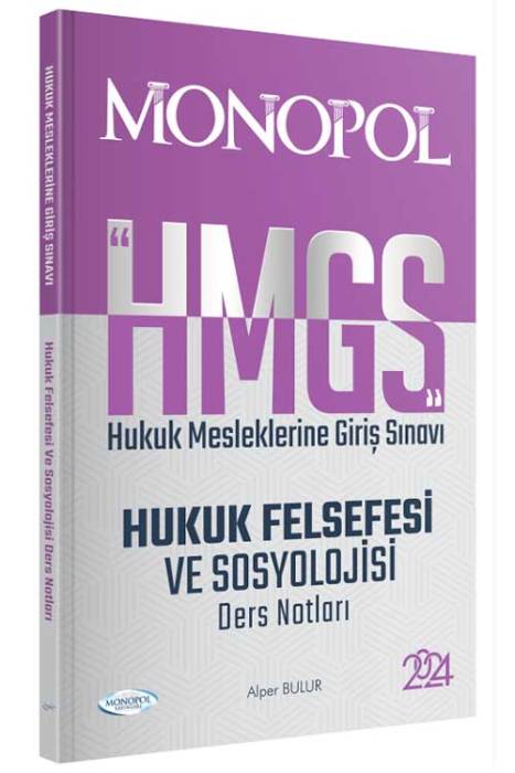 HMGS Hukuk Felsefesi ve Sosyolojisi Ders Notları Monopol Yayınları