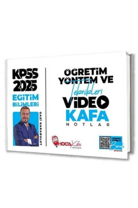 2025 KPSS Eğitim Bilimleri Öğretim Yöntem ve Teknikleri Video Kafa Notlar Hoca Kafası Yayınları