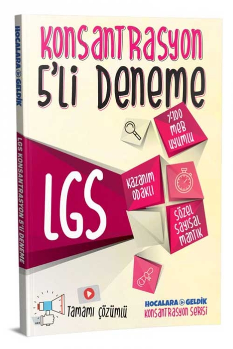 SÜPER FİYAT Hocalara Geldik LGS Konsantrasyon 5'li Deneme Hocalara Geldik Yayınları