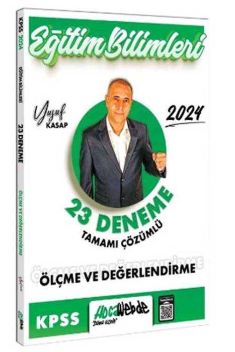 2024 KPSS Eğitim Bilimleri Ölçme ve Değerlendirme 23 Deneme Çözümlü HocaWebde Yayınları