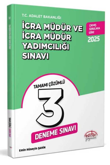 İcra Müdür ve Müdür Yardımcılığı 3 Deneme Tamamı Çözümlü Deneme Sınavı Editör Yayınları