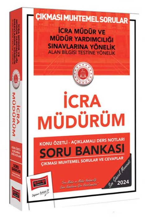 2024 Adalet Bakanlığı Çıkması Muhtemel Sorular İcra Müdürüm Soru Bankası Yargı Yayınları