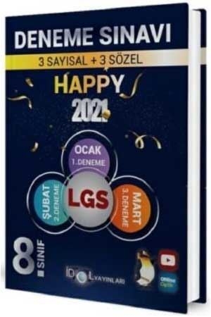 İdol 2021 8. Sınıf LGS 3 lü Happy Deneme İdol Yayınları