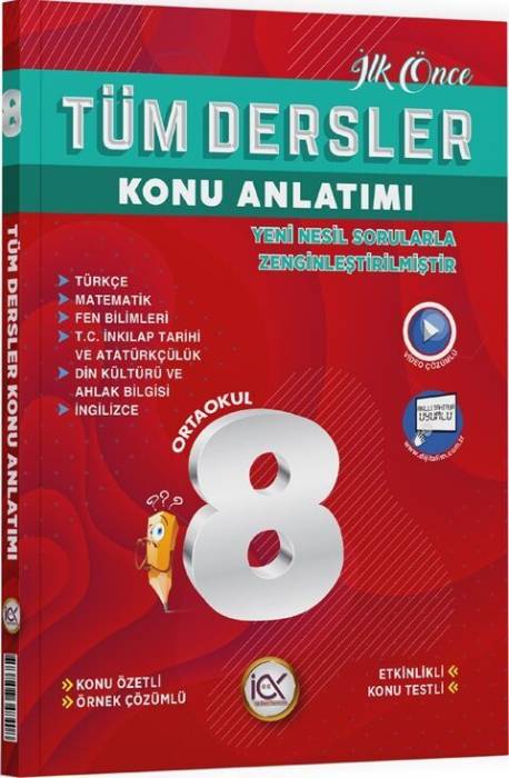 İlk Önce Yayıncılık 8. Sınıf Tüm Dersler Konu Anlatımı