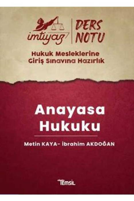 İmtiyaz Ders Notları HMGS Anayasa Hukuku Temsil Yayınları