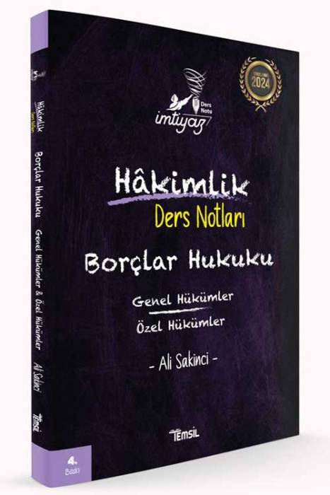 İmtiyaz Hakimlik Ders Notları Borçlar Hukuku Genel Hükümler – Özel Hükümler Temsil Yayınları