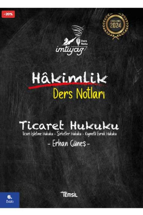 İmtiyaz Hakimlik Ders Notları Ticaret Hukuku Ders Notu Temsil Yayınları