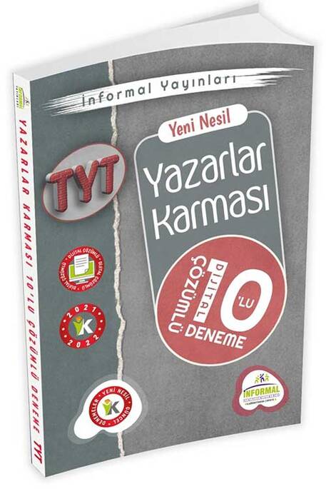 İnformal 2021 İnformal Yayınları TYT Yazarlar Karması 10lu Dijital Çözümlü FASİKÜL Deneme Kitabı İnformal Yayınları