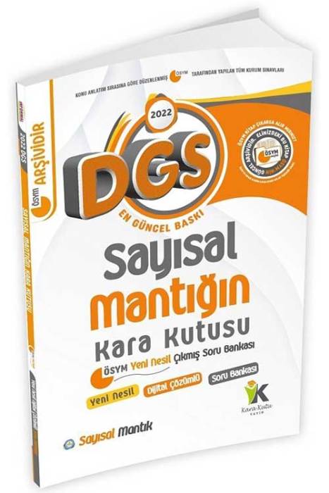 İnformal 2022 DGS Sayısal Mantığın Kara Kutusu Çıkmış Sorular Soru Bankası Çözümlü İnformal Yayınları