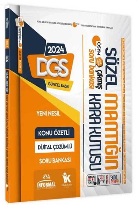 2024 DGS Sözel Mantığın Kara Kutusu Çıkmış Sorular Soru Bankası Çözümlü İnformal Yayınları