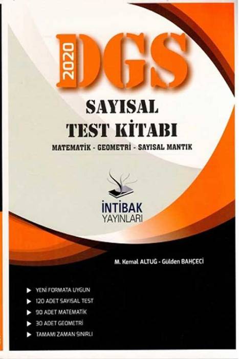 İntibak DGS Sayısal Test Kitabı İntibak Yayınları