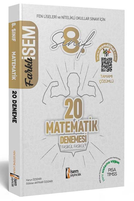 İsem 2022 LGS Farklı İsem 8. Sınıf Matematik 20'li Sarmal Deneme İsem Yayıncılık