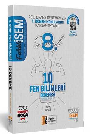 İsem 2020 LGS Farklı İsem 8.Sınıf 1. Dönem Fen Bilimleri 10 Branş Deneme İsem Yayıncılık