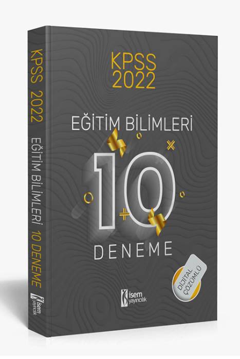 İsem 2022 KPSS Eğitim Bilimleri Dijital Çözümlü 10 Deneme İsem Yayıncılık