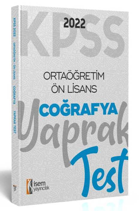 İsem 2022 KPSS Ortaöğretim Ön Lisans Genel Kültür Coğrafya Yaprak Test İsem Yayıncılık