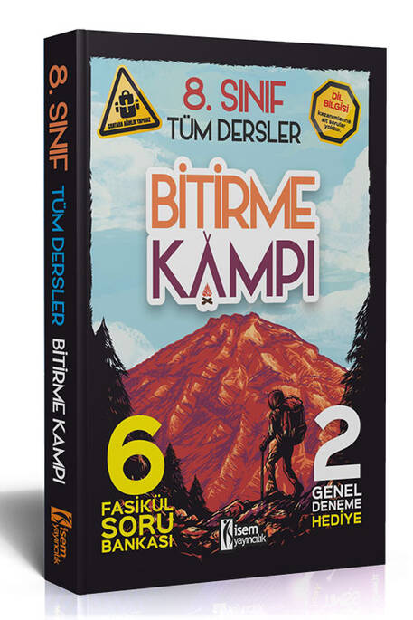 İsem 8. Sınıf Bitirme Kampı Tüm Dersler 6 Fasikül Soru Bankası 2 Genel Deneme Hediyeli İsem Yayıncılık