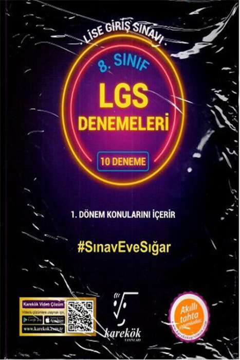 Karekök 8. Sınıf LGS 1. Dönem 10 lu Mor Deneme Seti Karekök Yayınları